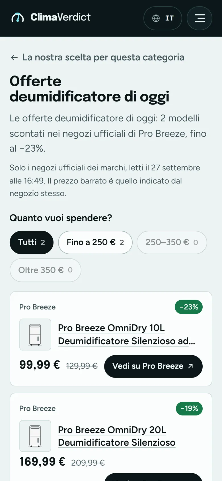 Gli sconti del giorno dai negozi ufficiali.