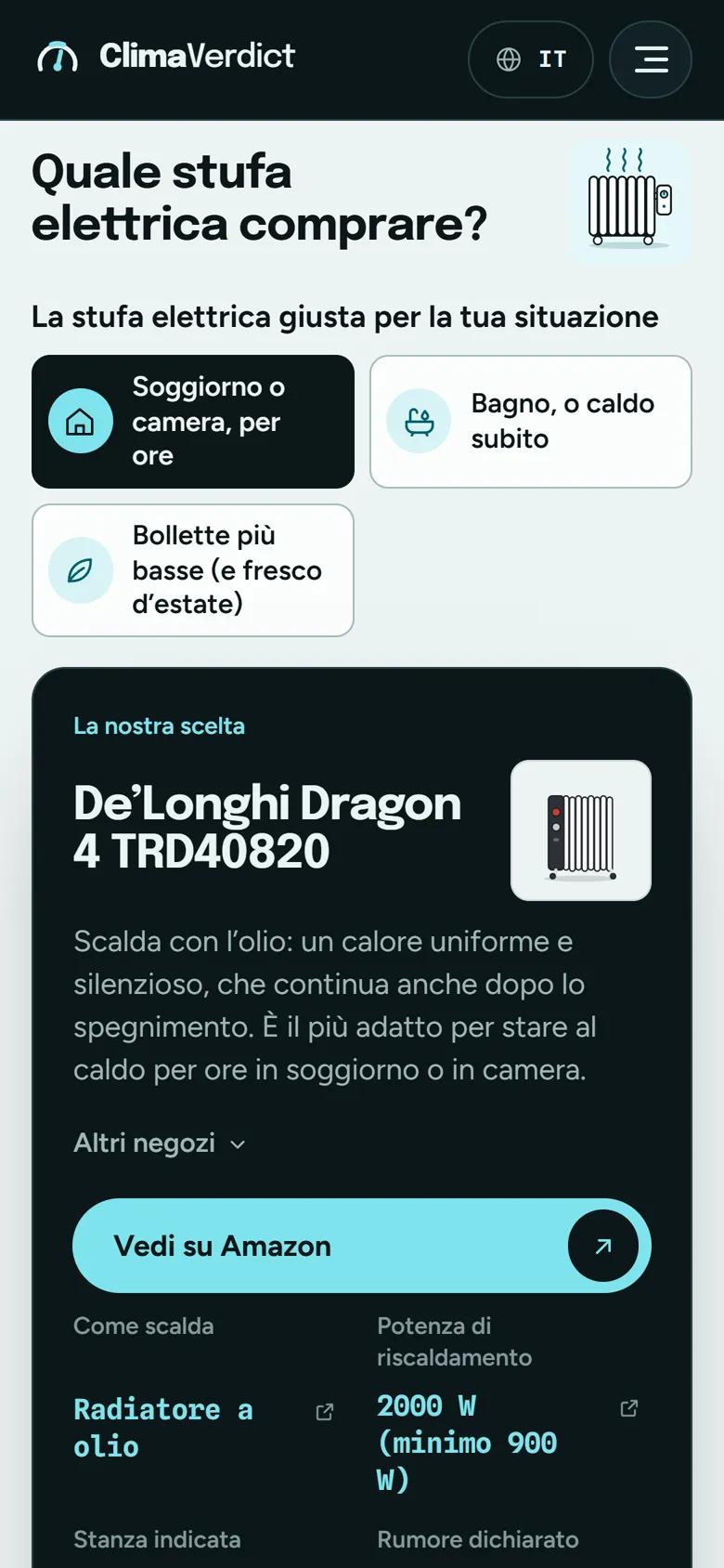 Le stufe elettriche, divise per come le userai.