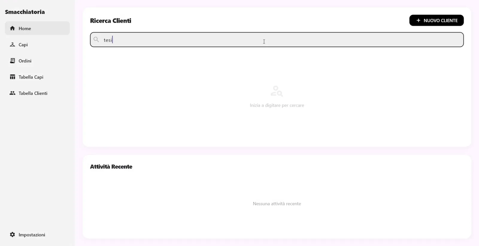 La ricerca dei clienti e il nuovo cliente in un attimo.
